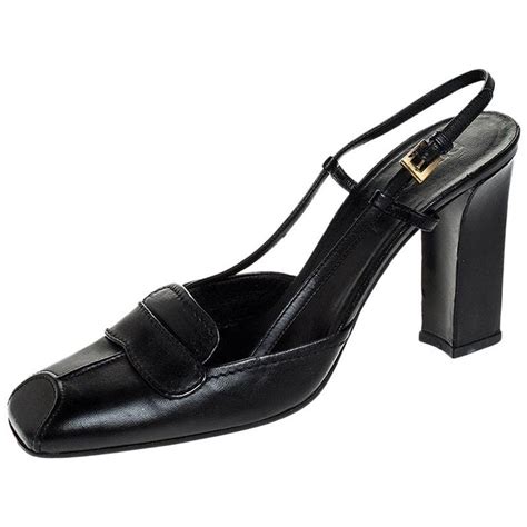 prada slingback squared-toe pumps|prada high heel pumps.